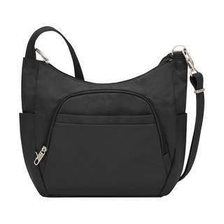 TRAVELON 經典防盜側背包 100% 聚酯纖維, 黑色, 35 x 25 x 18cm