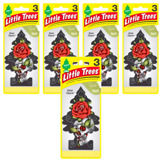 Little Trees 小樹香片 刺青玫瑰, 無毒專利香味, 適用於車內/家庭/辦公室, 香味持久自然, 7g, 5片