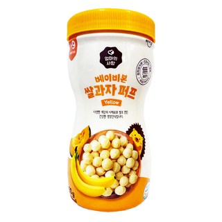 Baby Bonjuk 泡芙米餅 香蕉風味 9個月以上 50g 無添加人工色素及香料 寶寶健康零食, 1瓶