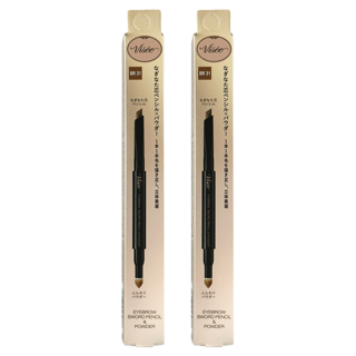 VISEE 雙刀流線立體眉筆 BR31 亞麻棕 眉筆0.34g+眉粉0.25g, 2支