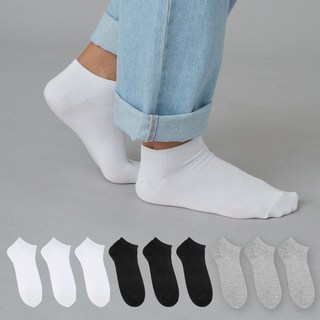 BASE ALPHA ESSENTIALS 男款質感素色腳裸襪 10雙