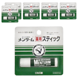 OMi 近江兄弟 MENTURM 護唇膏 採用橄欖油保濕精華 舒緩乾燥 預防乾裂脫皮 柔軟滋潤水嫩, 薄荷, 4g, 6件