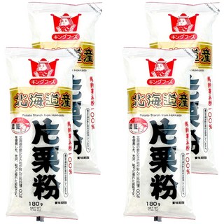 王印片栗粉-北海道馬鈴薯澱粉、日式料理、勾芡、油炸, 180g, 4入