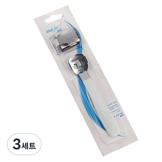 LIVLICA 去除硬皮/足部角質器 + 10片刀片 白色, 3套