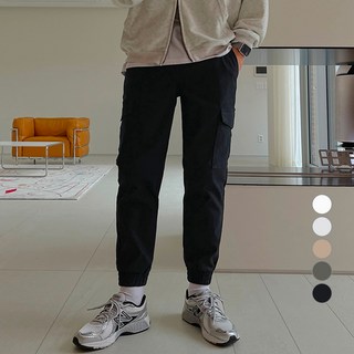 Jogunshop 男性全方位日常彈力工裝束口褲 P6637