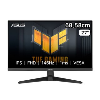 에이수스 FHD IPS 144Hz 1ms sRGB 125% DCI-P3 90% TUF 게이밍 모니터, 68.5cm, VG279QE5A