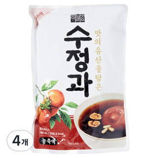 하늘청 식혜명인 농축 수정과, 790ml, 4개