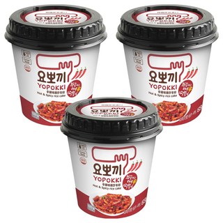YOPOKKI 辛辣味辣炒年糕即食杯 韓國原裝進口 微波加熱, 120g, 3個