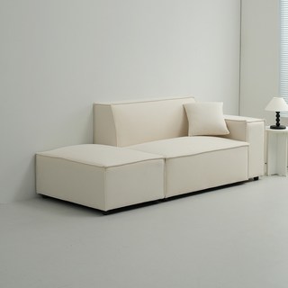 퍼리든 네스트 패브릭 2인용 쇼파 좌형 + 쿠션 + 스툴 세트 방문설치, 아이보리