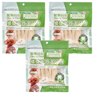 Chewy Time 健康時刻 小型犬 螺旋無穀潔牙骨, 關節養護 小包裝, 雞肉, 135g, 3包