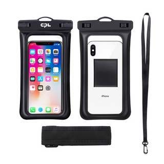 CPL 可漂浮於水面 四重鎖定 智慧型手機防水袋, 黑色, 1個