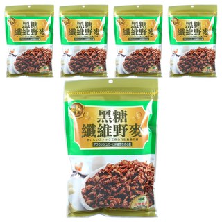 達人傳家 黑糖纖維野麥, 5個, 210g
