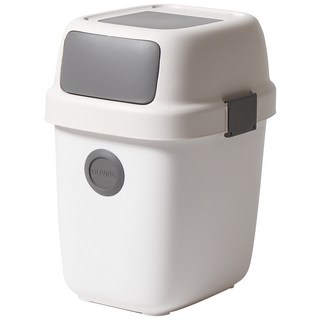 OLIVING 2WAY 圓點分類回收桶 40L, 白色