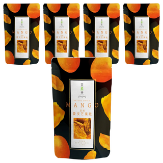 茶鼎天 天然愛文芒果乾 - 台灣愛文芒果製成 無添加 獨立包裝, 100g, 5包