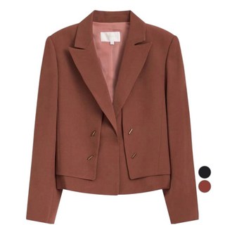 JOINUS 女款層次細節隱藏式單釦成套西裝外套