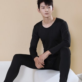 블루핀 남성용 겨울 따뜻한 발열 초극세사 기모내의 상하 세트 2P