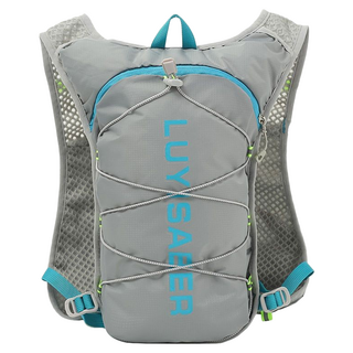 LUYISAER 輕量防潑水運動跑步反光登山包，20L，尼龍材質, 37 x 20 x 7cm, 灰色