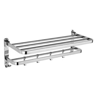 ARTEX CORP 免鑽孔雙層不鏽鋼毛巾架浴室置物架, 單一顏色, 1個