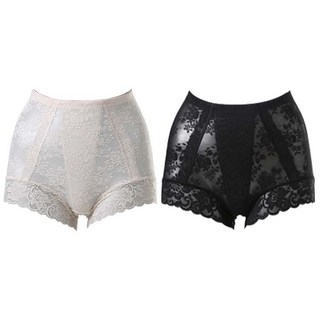 Carrylucy 蕾絲網紗強力塑身三角束褲 2件組