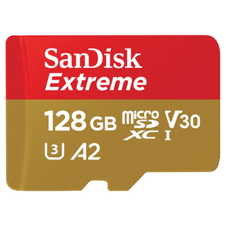 SanDisk 晟碟 公司貨 紅金記憶卡 SDSQXAA GN6MN Extreme Micro, 128GB, 1個