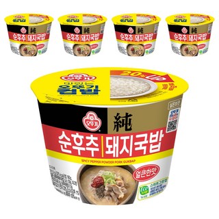 오뚜기 컵밥 얼큰 순후추 돼지국밥, 5개, 311.5g