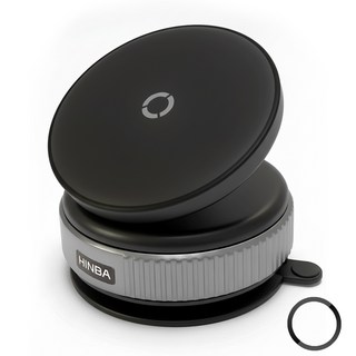 HINBA 강력부착 360도 회전 핸드폰 자석 거치대, 1개, 블랙