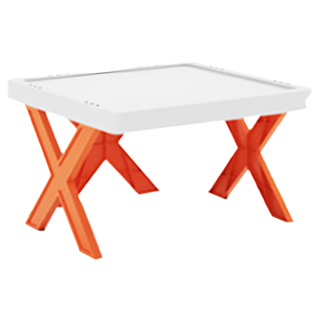 簡易鞋架 X型多層組合 可自由拼接疊加 臥室/陽台/客廳/門口可用, 橙色, 5組