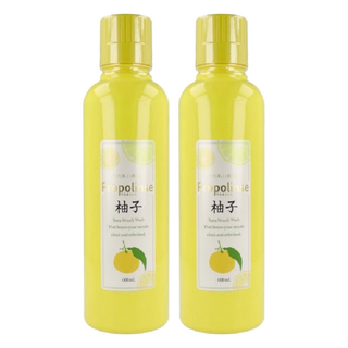 Propolinse 蜂膠漱口水 柚子口味 清潔口腔髒污 清新好口氣 600ml, 2瓶