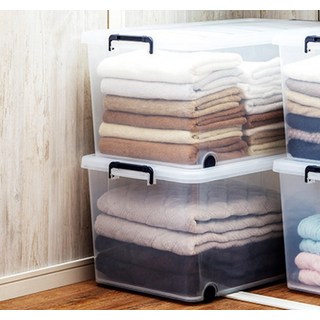 아이리스 대형 이동식 버클 리빙박스 TFC, 투명, 6개