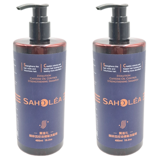 SAHOLEA 森歐黎漾 質進化咖啡因涼感控油健髮洗髮精, 480ml, 2瓶