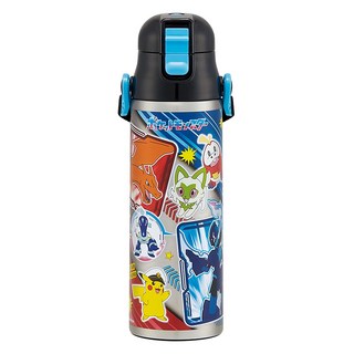 Skater 保冷輕量不鏽鋼水壺, 寶可夢 黑色, 580ml, 1個
