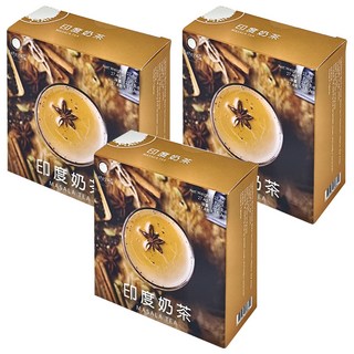 香料共和國 印度奶茶, 純天然香辛料調製, 紅玉台茶18號紅茶葉, 27.4g, 3盒, 1包