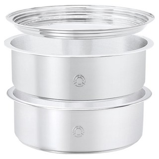 TATUNG 大同 6人份304不鏽鋼蒸籠 2個 + 蒸盤 TAC-S03, 27cm, 1組