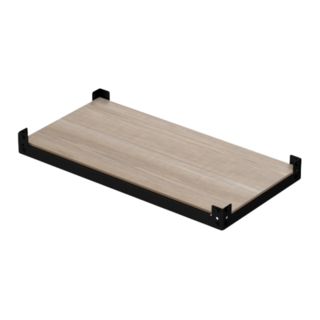 KI WISH 居家生活 角鋼層板 雙面木紋 5mm厚, 黑色, 1層