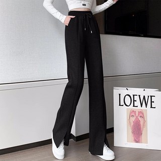 腿鬆緊腰開岔棉褲