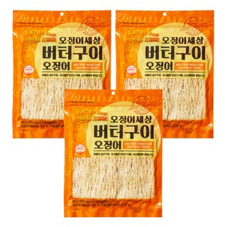 ojingeosesang 奶油烤魷魚片, 80g, 3包