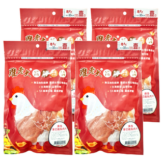 雞老大 燻香薄切雞胸肉片, 100%新鮮雞肉製成 低脂肪 犬專用, 90g, 4包