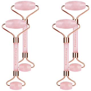 BEAUTYOUNG 妝漾 冰晶玉石按摩滾輪 天然粉晶玉石, A336, 4個
