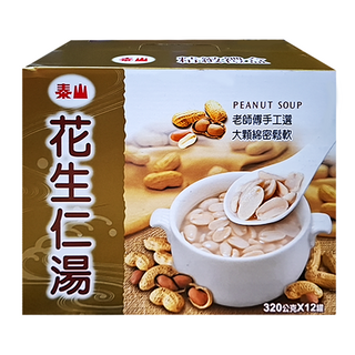 泰山 花生仁湯禮盒 12罐, 真材實料 濃純香 無防腐劑, 3.84kg, 1盒