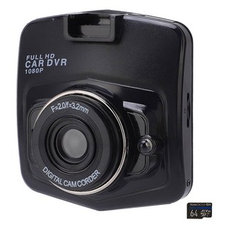 Jinpei 錦沛 前後雙鏡頭盾牌行車紀錄器 GPS 區間測速/1080P夜視加強版 附64GB記憶卡 款式隨機, 1GB, 主機 + 記憶卡