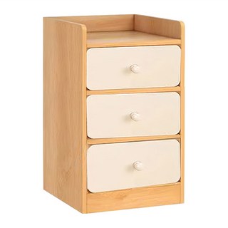 074-SYKC 三抽床頭櫃, 白色, 1個