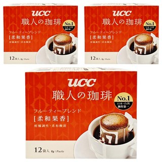 ucc 職人的珈琲 柔和果香濾掛式咖啡, 8g, 12包, 3盒