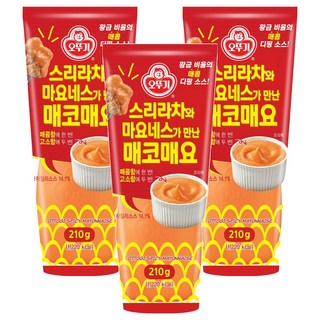 오뚜기 스리라차와 마요네스가 만난 매코매요, 210g, 3개