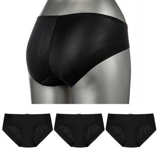 BASE ALPHA ESSENTIALS 簡約無痕內褲 3件組, 黑色