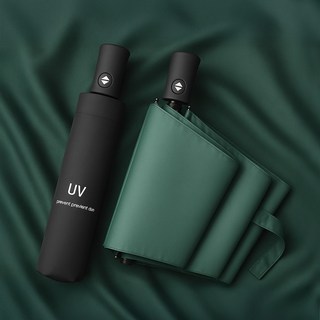 WITH US UV 99.9% 防紫外線單鍵式三折自動晴雨兩用傘 2件組