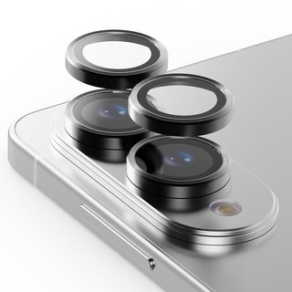 누아트 후면 카메라 렌즈 메탈 링 휴대폰 액정보호필름 블랙 2p 세트, 1세트