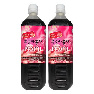 스위트 코리아 복숭아 홍차, 1L, 2개
