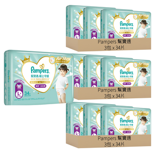 Pampers 幫寶適 原廠公司貨 極上守護 一級幫散熱拉拉褲 10~15kg, L+, 306片