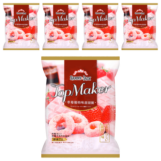 SAMMY&JACK 山米傑克 草莓優格甜甜圈, 40g, 5包