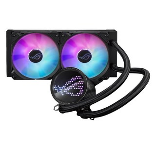 ASUS 華碩 REPUBLIC OF GAMERS 龍王三代 一體式 CPU 水冷散熱器, ROG RYUO III 240 ARGB, 黑色, 1個